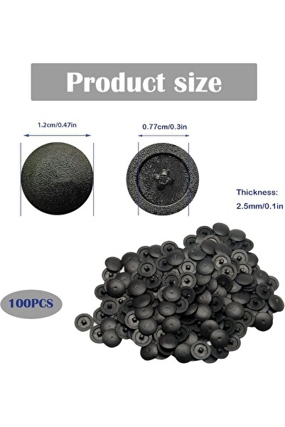 Choice1 100pcs 100/200pcs Plastic Black Screw Caps Cross Head Black Screw Cap...