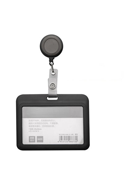 Choice حافظة بطاقة هوية سوداء، حافظة تصريح عمل، بكرة سحب سهلة، حامل بطاقة اسم...