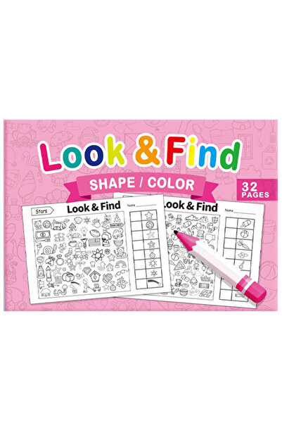 Choice1 32 Pages Pink Look and Find Games Interactive Activity Drawing Book C...