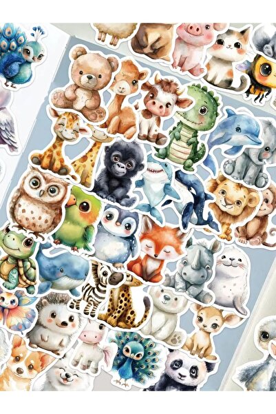 Choice 50 قطعة من ملصقات حيوانات مائية لطيفة، ملصقات جرافيتي كرتونية، ملصقات ...