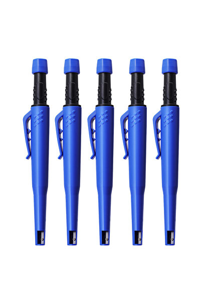 Choice ٥ أقلام رصاص نجار صلبة زرقاء، عبوة إعادة تعبئة لتحديد ورسم الثقوب العم...