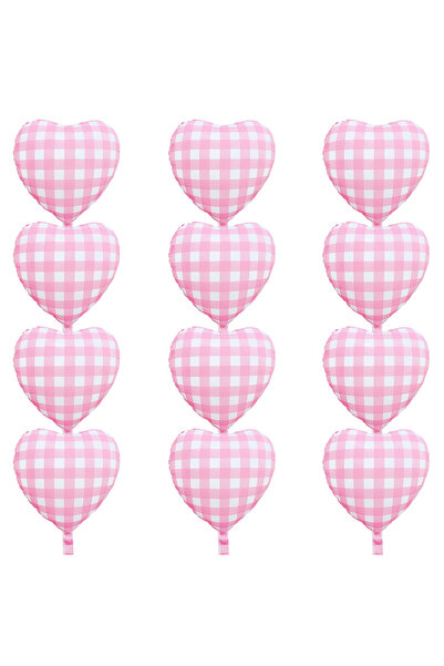 Choice Other 12Pcs Pack of 12, 17inch Heart-Shaped Aluminum Foil Balloons, Pa...