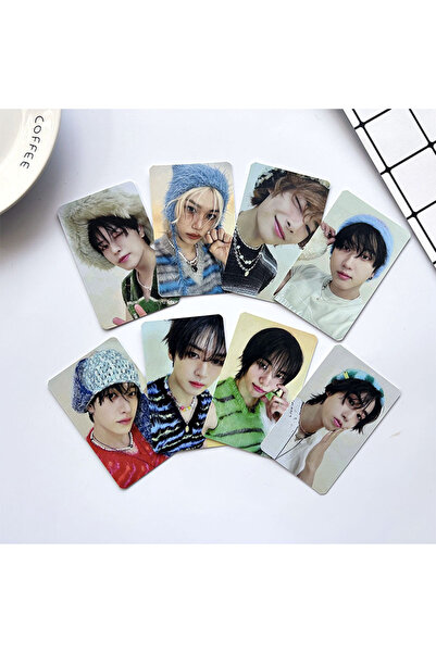 Choice مجموعة بطاقات ستراي كيدز ليتل كارد، 8 قطع، ألبوم جديد "ATE"، بطاقات لو...