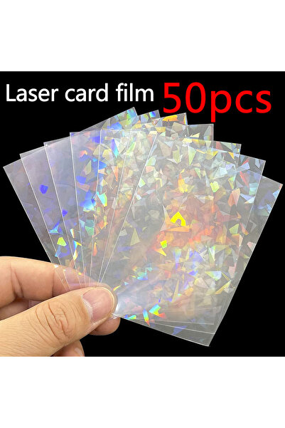Choice 50 قطعة من أغطية البطاقات الشفافة الناعمة ذات وميض الليزر، مناسبة لحفظ...