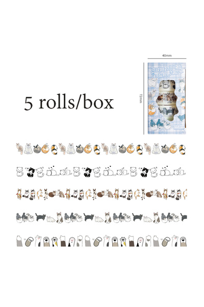 Choice 6 5 لفات/كيس شريط واشي سلسلة كيتن كونجيتشر شريط معلب مواد DIY ورق كاوي...