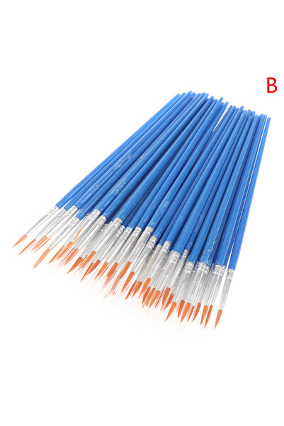 Choice مجموعة من 50 فرشاة طلاء مسطحة بشعيرات نايلون، فرشاة صغيرة بالجملة للرس...