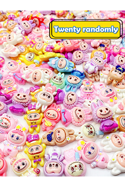 Miniso ٢٠ قطعة عشوائية، ٥/١٠/٢٠/٥٠ قطعة، إكسسوارات شعر كرتونية من لابوب، كريم...