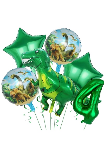 Choice مجموعة بالونات فويل على شكل ديناصورات مقاس 32 بوصة، 4 بالونات، مناسبة ...