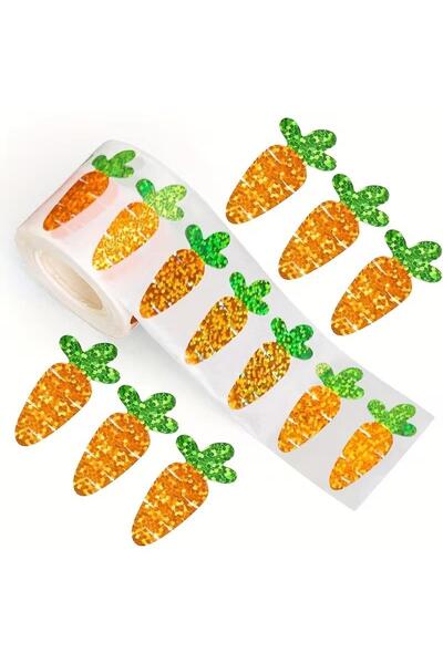 Choice Others Carrot 500Pcs Glitter Carrot Easter Party DIY Stickers Kids Gif...