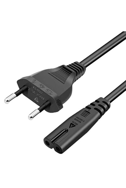 Choice black EU Power Cable 2 Prong Extension Cord C7 Figure 8 Euro Power Cor...