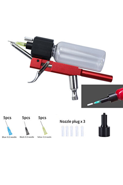 Choice Red YD-MX116A No-Clean Airbrush Kit for Model Painting Furniture Resto...