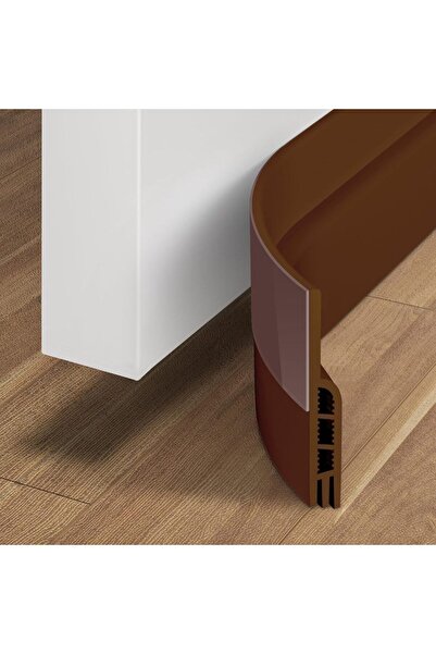 Choice شريط مانع لتسرب الهواء أسفل الأبواب بطول 1 متر، بني اللون، مع لاصق قوي...