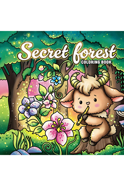 Choice كتاب تلوين الغابة السرية، 24 صفحة، مقاس 20×20 سم، كتاب رسم لتخفيف التو...