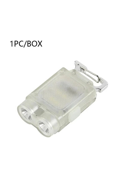 Choice مصباح يدوي مغناطيسي متعدد الوظائف مزود بسلسلة مفاتيح بيضاء وإضاءة LED،...