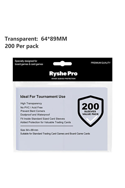 Choice10 أكمام شفافة لبطاقات التداول، مقاس 64 × 89، 100 قطعة، مثالية للتغليف ...