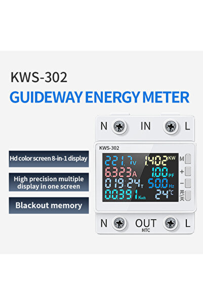 Choice1 عداد الطاقة الذكي KWS-302 Tuya بتقنية الواي فاي، مزود بمفتاح حماية من...