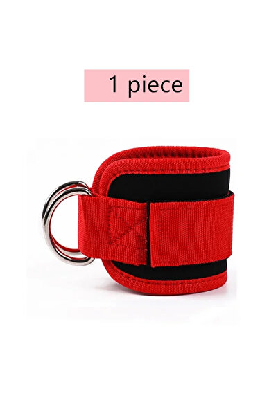 Choice Red 1piece Cable Ankle Straps Double D-Ring Ankle Cuffs For Gym Workou...