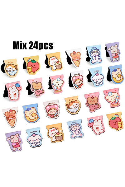 Choice مجموعة متنوعة من 24 قطعة (12/24 قطعة) من فواصل الكتب اللطيفة للأطفال، ...