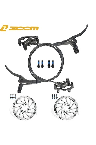 Choice طقم فرامل قرصية هيدروليكية ZOOM بأربعة مكابس، أسود اللون، بقطر 160 مم،...