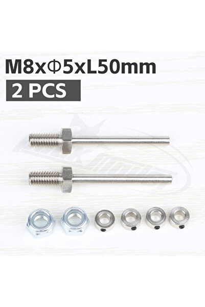 Choice M8xO5xL50mm قطعتان، زوجان من محاور العجلات، عمود فولاذي مع صواميل توقف...