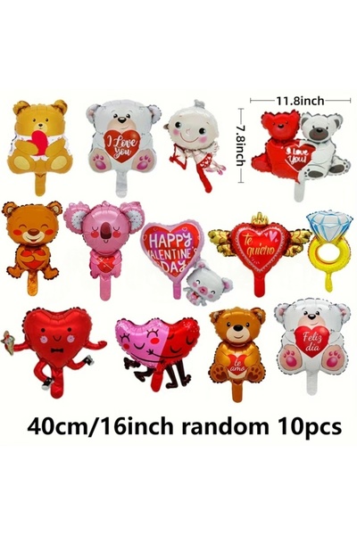 Choice ١٠ قطع - تشكيلة عشوائية من أنماط متعددة، ١٠ قطع من بالونات فويل صغيرة ...