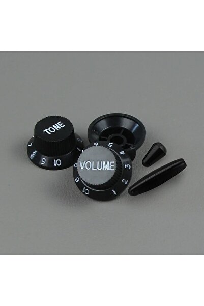 Choice FLEOR Set of 2 Tone 1 Volume ST Guitar Control Knobs 18-Splines and Sw...