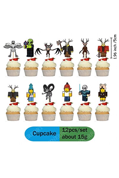 Choice مجموعة تزيين كب كيك مكونة من 12 قطعة، مستوحاة من لعبة روبلوكس 99 ليلة ...