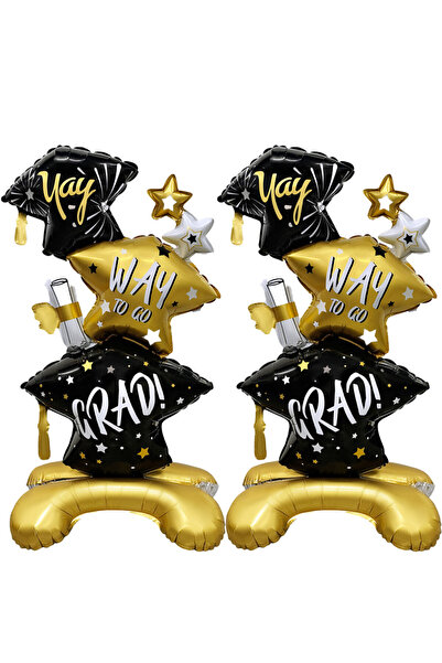 Choice Other 2Pcs 2-Pack Graduation Balloon Set, Aluminum Foil Balloons with ...