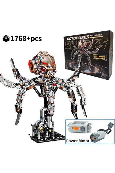 Choice7 مجموعة بناء حيوانات بحرية ميكانيكية بمحرك كهربائي، حوت متحرك، طوطم، س...