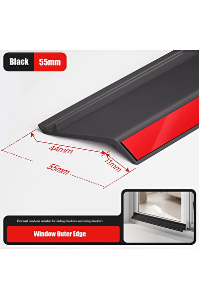 Choice5 حاجز مانع لتسرب الماء لنافذة خارجية بطول 1 متر - 55 مم، لوحة مانعة لت...