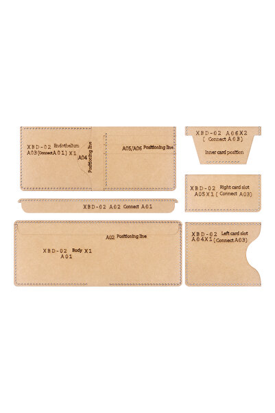Choice Kraft Paper 1Set DIY Folding Short Wallets & Card Bags Making Template...