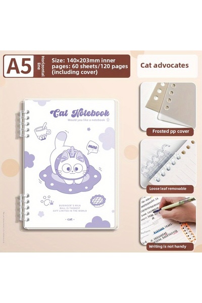 Choice دفاتر حلزونية جديدة لطيفة من سلسلة A5 B Dot Impression، بغلاف ناعم قاب...