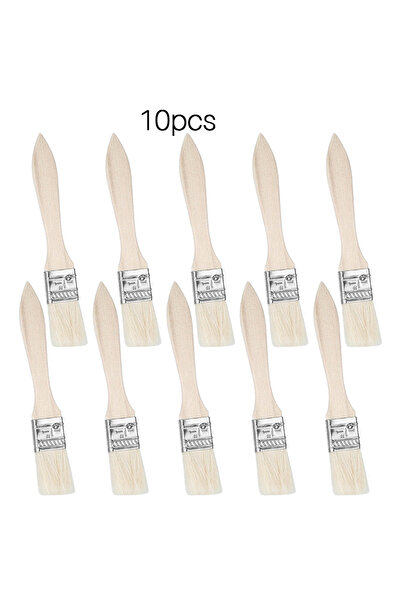 Choice 10pcs 10/20/30pcs short wooden handle art brushes, hog bristle brushes...