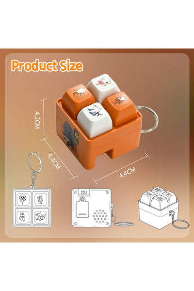 Choice سلسلة مفاتيح صوتية إيطالية بأربعة أزرار وأربعة مفاتيح، زر تخفيف الضغط ...