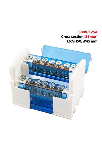 Choice blue 500V/125A Din Rail Terminal Block Connector 207/211/215/407/411/4...