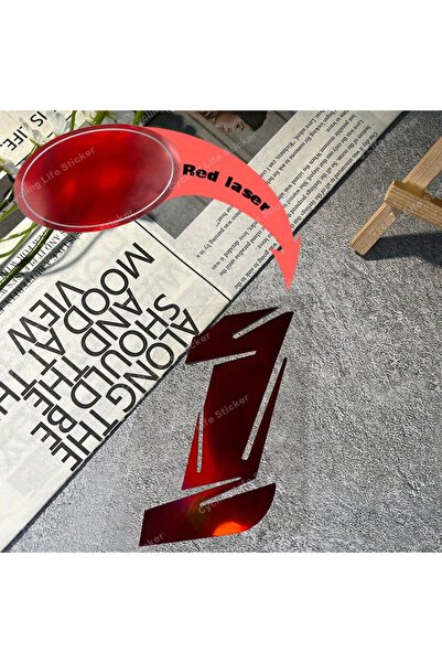 Choice ملصقات أرقام حمراء ليزرية مقاومة للماء، ارتفاع 5 سم، HL-N03-Number1، ق...