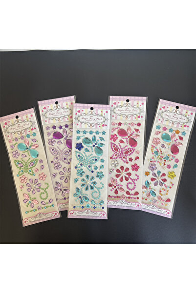 Choice 5 ملصقات فراشات ماسية ملونة؛ ملصقات أحجار كريمة لامعة متعددة الألوان؛ ...