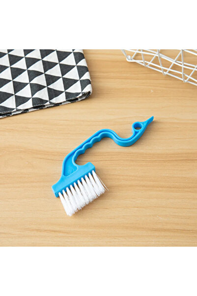 choice2 فرشاة تنظيف فجوات النوافذ الزرقاء 2 في 1 مع مجرفة مسطحة، أداة تنظيف م...