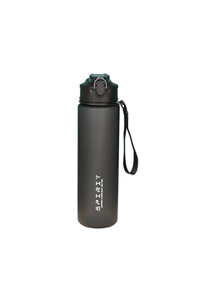 Choice زجاجة مياه رياضية سوداء محمولة مزودة بمقياس زمني وماصة، كوب مياه تحفيز...