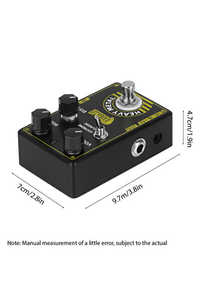 Choice دوالوبي D-17 أسود - دواسة تأثيرات جيتار هيفي ميتال عالية الجودة للتحكم...