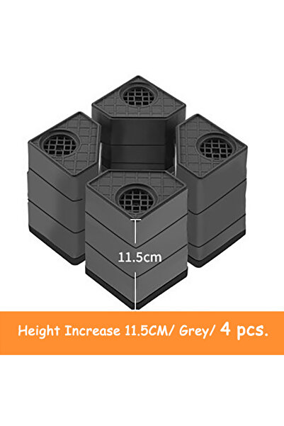 Choice 4 قطع من قواعد أرجل الغسالة والثلاجة، مقاس 11.5 سم، مانعة للانزلاق، ها...