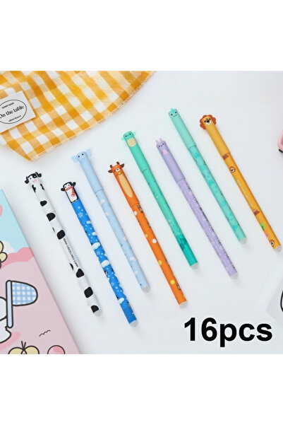 Choice 16 قلمًا قابلًا للمسح على شكل حيوانات، مناسب للكتابة والتدوين، ولوازم ...