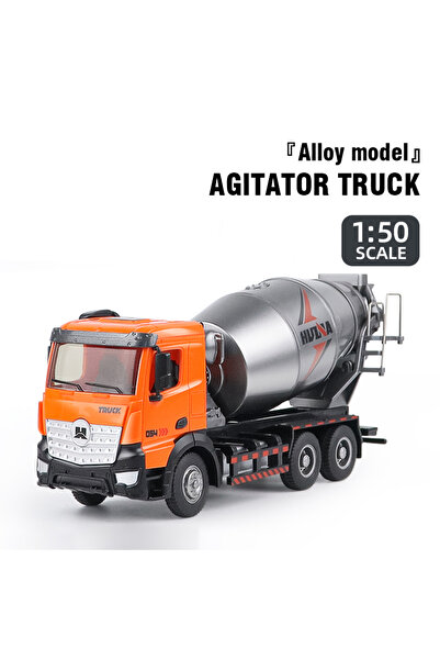 Choice شاحنة خلط الخرسانة من سبيكة أورانج هوينا، بمقياس 1/50، مصنوعة من المعد...