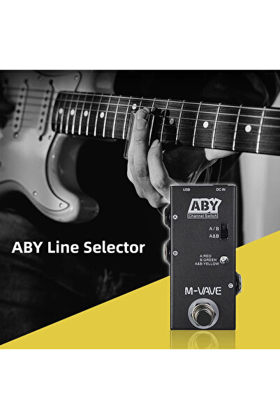 Choice دواسة تأثيرات جيتار سوداء من نوع M-VAVE ABY، مزودة بخاصية اختيار الخط،...
