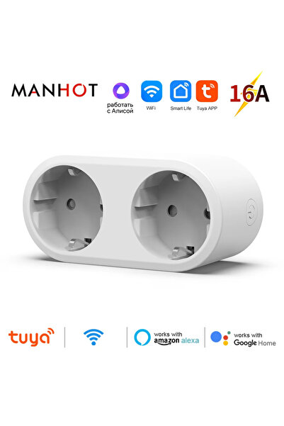 Choice Tuya WIFI smart EU Electrical Dual Plug 2 in 1 Socket European Standar...