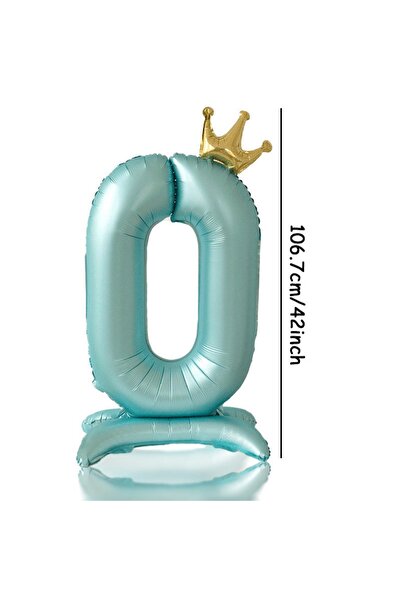 Choice 42inch Number 0 42inch 0-9 Blue Crown Number Balloons Princess Theme H...