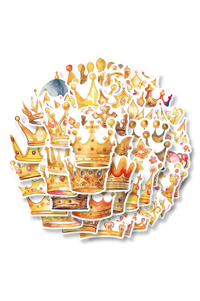 Choice 50PCS 50PCS Cartoon Crown Stickers Fairy Tale World Exquisite Handbook...