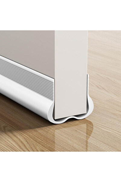 Choice1 شريط مانع للتسرب أسفل الباب أبيض اللون، شريط عازل للصوت لسد فجوة البا...