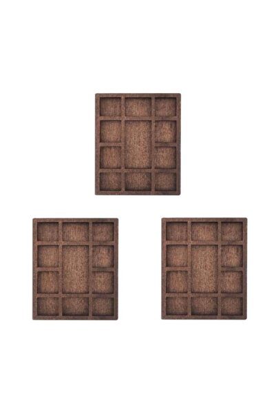 Choice 3 قطع رف صغير للحلي، رف كريستالي، ديكور مصغر لبيت الدمى، متعدد الأقسام...