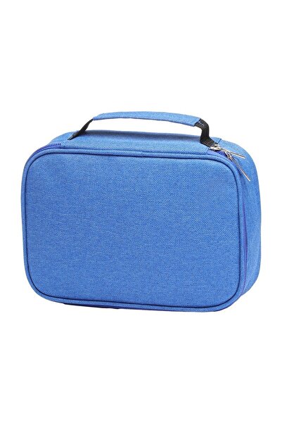 Choice حافظة أقلام كبيرة زرقاء اللون، منظم أقلام ملونة، حافظة أدوات مكتبية مح...